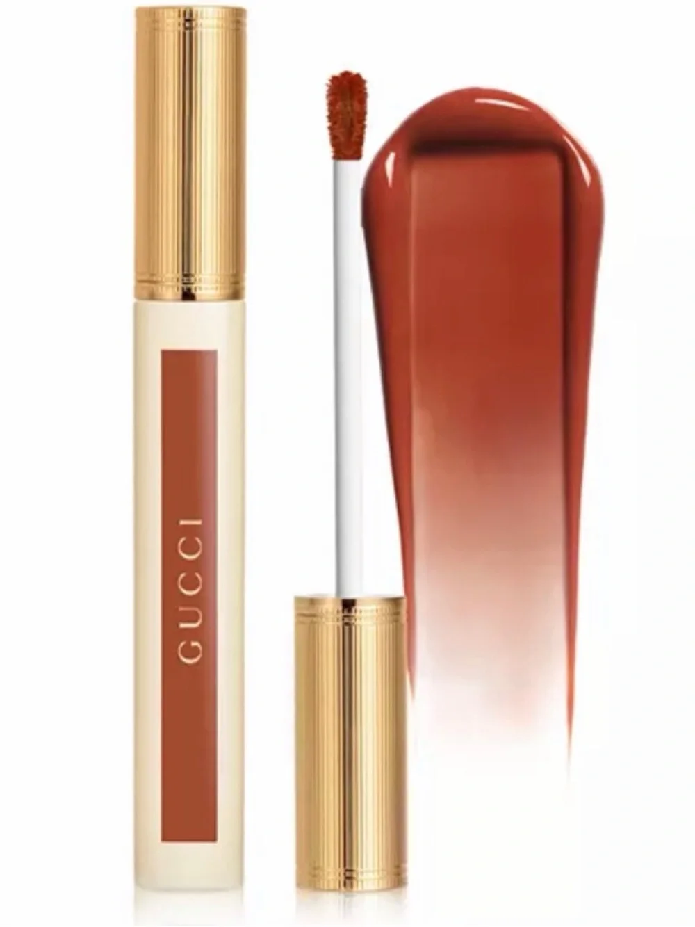 Gucci Glow Oil in Water Tint Liquid Lipstick 308 Lucy dark orange